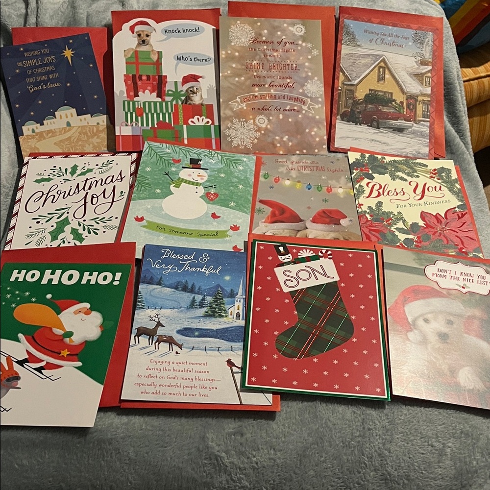16 assortment pack Hallmark Christmas Cards - not blank inside